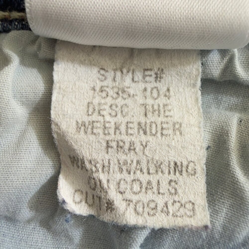 Mother The Weekender Fray Jeans Size 33 Medium Wash Denim Flared Leg Made In USA - Picture 6 of 13